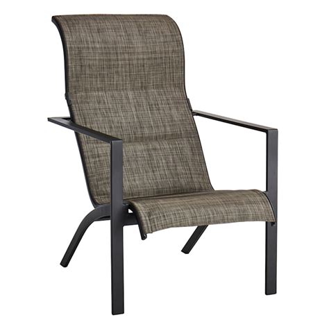 black metal fabric padded sling chair with ottoman|adjustable outdoor chair with ottoman.